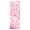 [Fábrica de Origem] Tapete de Yoga Dobrável Ultrafino Alargado 80cm Camurça Estampada Borracha 1.5mm