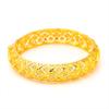 Moda Europeia e Americana Transfronteiriça Pulseira Aberta Vazada Feminina Retrô Esculpida Escolhedor de Seda Ouro Areia Vietnamita Pulseira de Casamento