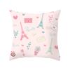 Funda de almohada romántica con diseño de globo aerostático y torre de París para San Valentín, para sofá o casa, venta al por mayor