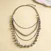 Collar Largo Exagerado Europeo y Americano de Cadena de Perlas Artificiales Multicapa con Borla Cadena para Suéter de Personalidad de Nicho Transfronteriza Accesorio de Collar de Gama Alta