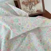 Tela de Algodón Floral Estilo Pastoral de 40 Hilos, Floral Suave Pintado a Mano Tela Floral de Algodón Puro Famosa en Internet con Combinación de Colores Elegante y Fresca