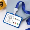 Juego de portatarjetas de trabajo de aleación de aluminio tarjeta de trabajo hecho a medida insignia de estudiante de alta calidad diseño de placa de número de trabajo cuerda para colgar