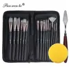 Set de Pinceles de Lienzo de Gama Alta Transfronterizo, Serie Completa de 24 Piezas de Pinceles para Lienzo, Pinceles de Pintura de Madera y Nylon, Pinceles de Pintura