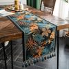 Ambiente Navideño Transfronterizo de Nuevo Estilo Banderín de Mesa Navideño de Alto Nivel Jacquard Banderín de Té Decoración Festiva para Mueble de TV Mesa de Comedor