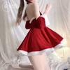 Domila novo vestido de Natal bonito pelúcia sexy slim fit sexy cueca veludo feminino cama uniforme conjunto