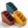 Caixa de Armazenamento Trapezoidal para Mesa Plástico PP 4 Compartimentos Organizador de Controle Remoto e Cosméticos