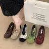 Primer Encuentro Verano 2026 Nuevos Zapatos Planos de Ballet con Tira Plisada de Nicho para Mujer, Zapatos Mary Jane Satinados Estilo Chanel