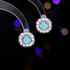 Pendientes de gota con forma de corazón de circonita micro pavimentada, de lujo accesible de alta gama, elegantes, para mujer, diseño geométrico de nicho, estilo europeo y americano