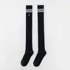 Calcetines Altos Estilo Academia Estudiante Estilo Japonés, Modelos de Primavera y Otoño, Calcetines Altos Blancos con Tres Rayas, Calcetines Largos JK Hasta la Rodilla para Mujer