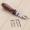 Máquina Ranuradora Multifuncional 7 en 1 procesador de superficie de cuero recortador de bordes cortador de bordes prensa de bordes herramienta de cuero DIY