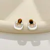 Brincos da moda, de alta qualidade, estilo nicho, clipes de orelha retrô franceses, brincos para o dia a dia do trajeto, luxo leve, brincos de tarraxa minimalistas