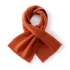 Nueva colección de otoño e invierno: Bufanda de punto de cachemira de color liso, diseño unisex, calentador de cuello versátil y una bufanda pequeña elegante