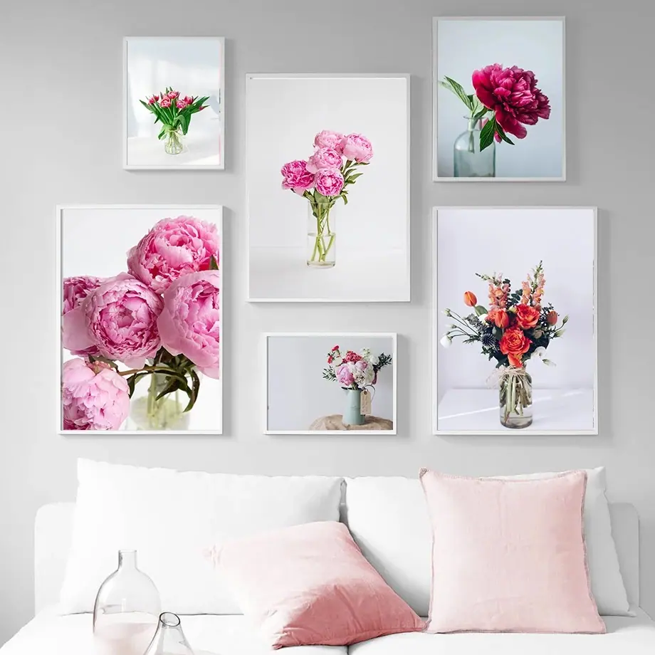 Peony-Flower-Poster-Nordic-Blu