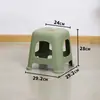 Banqueta de plástico para uso doméstico, empilhável, espessa, moderna, simples, elegante, adequada para mesas de jantar, confortável para sentar por longos períodos