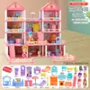 Amazon Casa de Bonecas DIY Crianças Menina Princesa Grande Castelo Villa Casa Presente de Aniversário Casa de Brinquedo Brinquedos