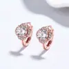 Pendientes de Flor de Moda para Mujer Plata de Ley 925 Lujo Accesible Europeo y Americano Elegantes Pendientes de Circonita Estilo Ins Diseño Sencillo de Nicho Joyería