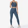 Conjunto de roupa de Pilates e yoga feminino transfronteiriço, conjunto de duas peças esportivo de alta elasticidade para fitness, secagem rápida, para uso ao ar livre