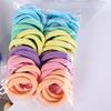 Versão coreana de anel de cabelo simples 50 sacos anel de toalha rede vermelha alta elasticidade sem junta corda de cabeça cor versátil elástico de borracha
