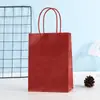 Bolsa de Papel Kraft Bolsa Tote para Café para Llevar Bolsa de Papel Navideña Bolsa de Regalo Bolsa de Regalo Logo Imprimible