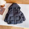 Valle del Viento 2024 Invierno Nueva Ropa Infantil Estilo Coreano Cálida Versátil Cuello con Gorro Chaqueta de Plumas para Niños y Niñas