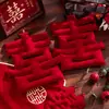 Almohada de Boda Cojín Doble Felicidad Dote de la Novia Muñeco para Presionar la Cama Artículos de Decoración para Habitación de Boda Personaje Rojo de Doble Felicidad de Alta Gama