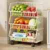 Estante Cesta de Verduras de Cocina de Pie Multicapa Estante para Frutas y Verduras Cesta de Almacenamiento Almacenamiento de Snacks Removible Multifuncional