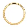 Anillos de Acero Inoxidable 316L para Nariz Pendientes Anillo de Nariz Pirámide Tallado Plano Anillo de Nariz Cerrado Joyería para Piercings Fábrica Venta al por Mayor
