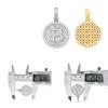 Joias de cabelo com diamante Europeias e Americanas venda quente transfronteiriça pingente de moissanita prata S925 pingente de bitcoin hip-hop tendência Europeia e Americana