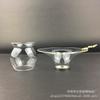 Colador de té de vidrio resistente al calor con forma de pez dorado, filtro de acero inoxidable, juego de té creativo de alta apariencia, accesorios para la ceremonia del té, vidrio integrado
