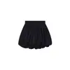 Shorts blancos de verano para mujer de cintura alta adelgazantes con pliegues de capullo de moda, negros, estilo europeo y americano