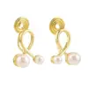 Pendientes de Perla Lujo Ligero Gama Alta Nicho Diseño Simple Versátiles Frescos y Refinados Pendientes Nuevos Accesorios para Orejas