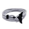 Pulsera Trenzada de Cuerda Estilo Ancla Cola de Ballena Serie Océano Línea Milán para Pareja Pulsera Hecha a Mano para Hombres y Mujeres