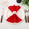 Anel de guardanapo com design criativo e flor, requintado, para banquetes de hotel de alta qualidade, fivela de toalha de seda com diamante, joia de mesa