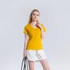 Camiseta Sencilla de Algodón Tipo Seda de Color Sólido, Manga Corta, Verano, Textura de Seda de Hielo, Hombro Normal, Corte Regular, Estilo Holgado, para Mujer