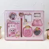 Comercio Exterior Transfronterizo Serie Labubu Cuaderno de Cuero 64K Set Divertido de Papelería Cuaderno Planificador Combo de Arte con Cuentas Venta al por Mayor