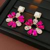 Brincos Flor Pérola Zircônia Agulha de Prata Brincos Estilo Étnico Retrô Brincos Moda Nicho Foto de Férias