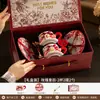 Juego de regalo de vajilla de cerámica exquisita de alta gama, tazones, platos y platos para recién casados, compromiso, boda o regalo de inauguración de casa