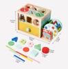 Materiales didácticos Montessori educación temprana juguetes educativos para bebés y niños pequeños caja de monedas con forma de emparejamiento educativo 0-2-3 años