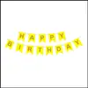 En Stock Banner Colgante Decoración de Cola de Pez Dorada Colorida de Cumpleaños Suministros para Fiesta Feliz Suministro Transfronterizo Tira Larga DIY