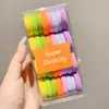 Elástico de borracha alta cor anel de toalha crianças e meninas rabo de cavalo lata corda de cabelo simples acessórios de cabelo corda para cocar cocar
