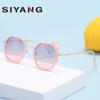 Moda nueva 2023 gafas de sol lindas para niños poligonales moda decoración de lazo gafas de sol para niños y niñas venta al por mayor