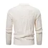 Suéter de Punto Casual para Hombre Europeo y Americano Otoño e Invierno Moda Patrón Retorcido Engrosado Cálido Pulóver Capa Base