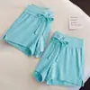 Pantalones de Dormir Lisos de Color Sólido con Cordón para Mujer, Nuevos Shorts Deportivos Casuales de Verano, Pantalones para Casa