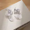 Pendientes de Borla de Pétalos de Perla Francesa Super Hada para Mujer, Pendientes de Nicho de Alta Gama, Pendientes Versátiles para Fiestas