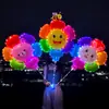 Verão cartoon arco-íris flor colorida borboleta clipe de mão vara balão parque barraca ao ar livre atividades atacado