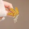 Broche de Mariposa para Mujer Sentido de Gama Alta Nicho Venta al por Mayor Pin de Perla Temperamento Fijo Metal Traje Joyería de Perlas