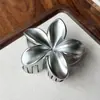 El más vendido en Europa y América, accesorio para el cabello de ABS con moderno color degradado, pinza de flor de plumeria, pinza versátil floral para coleta y pasador para recogido