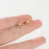 Pendientes de Acero Inoxidable de Moda Dulces y Sencillos Corazón Te Amo Nota Musical Pájaro Pendientes Lujo Ligero Transfronterizo