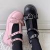 Primavera cabeça redonda doce Mary Jane sapatos 2021 novo salto cunha fundo grosso pequenos sapatos de couro Amazon comércio exterior sapatos femininos