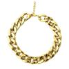 Collar de Oro para Perro Collar para Gato Cadena de Oro Grande Fadou Accesorios Collar para Mascota Foto de Gato Teddy Bully